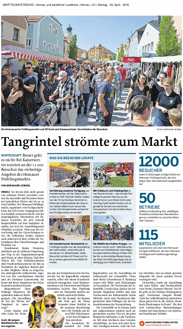 Frühlingsmarkt bei Holzbau Semmler