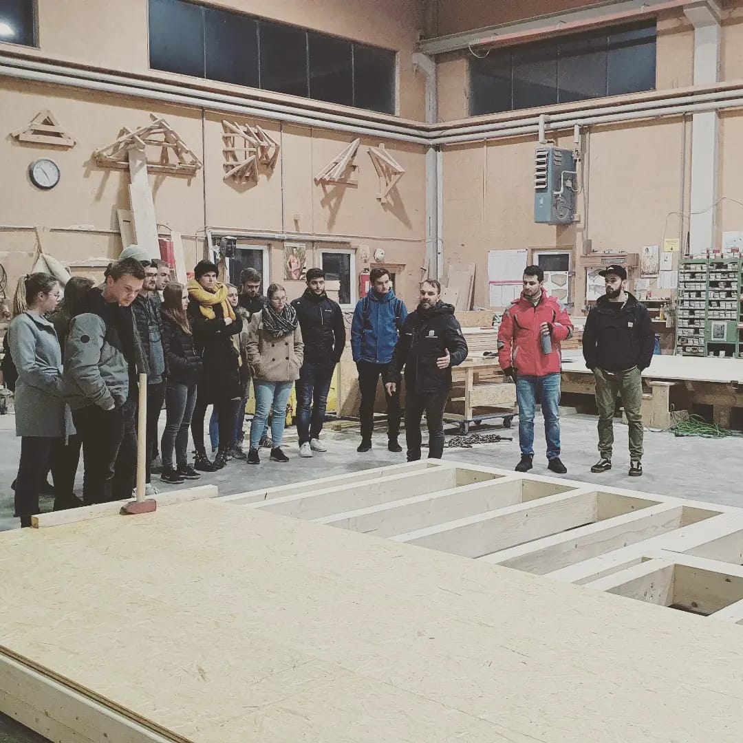 Exkursion der OTH bei Holzbau Semmler