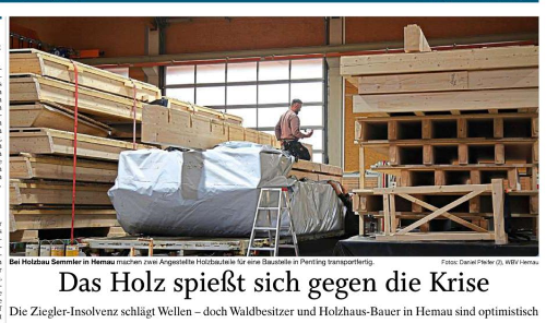 MZ-Artikel zur aktuellen Branchensituation - Holzbau Semmler im Interview